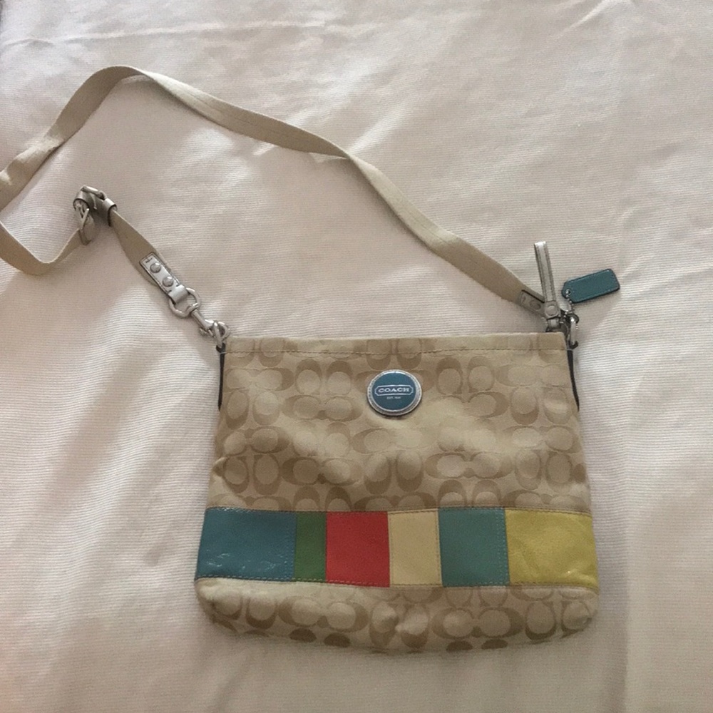Multi- color coach bag
